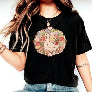 Vintage 80s Blue Ribbon Goose T-Shirt, Retro Thrifted Style Tee